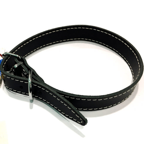 Zgarda reglabila din piele Enjoy XL Negru 22x550mm